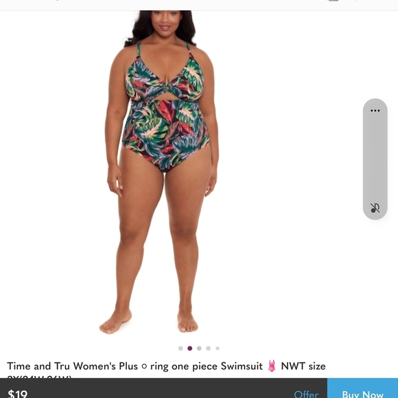 Time and Tru Tropical Cutout One Piece Swimsuit **Bundle and Save**Make me offer - Picture 2 of 5